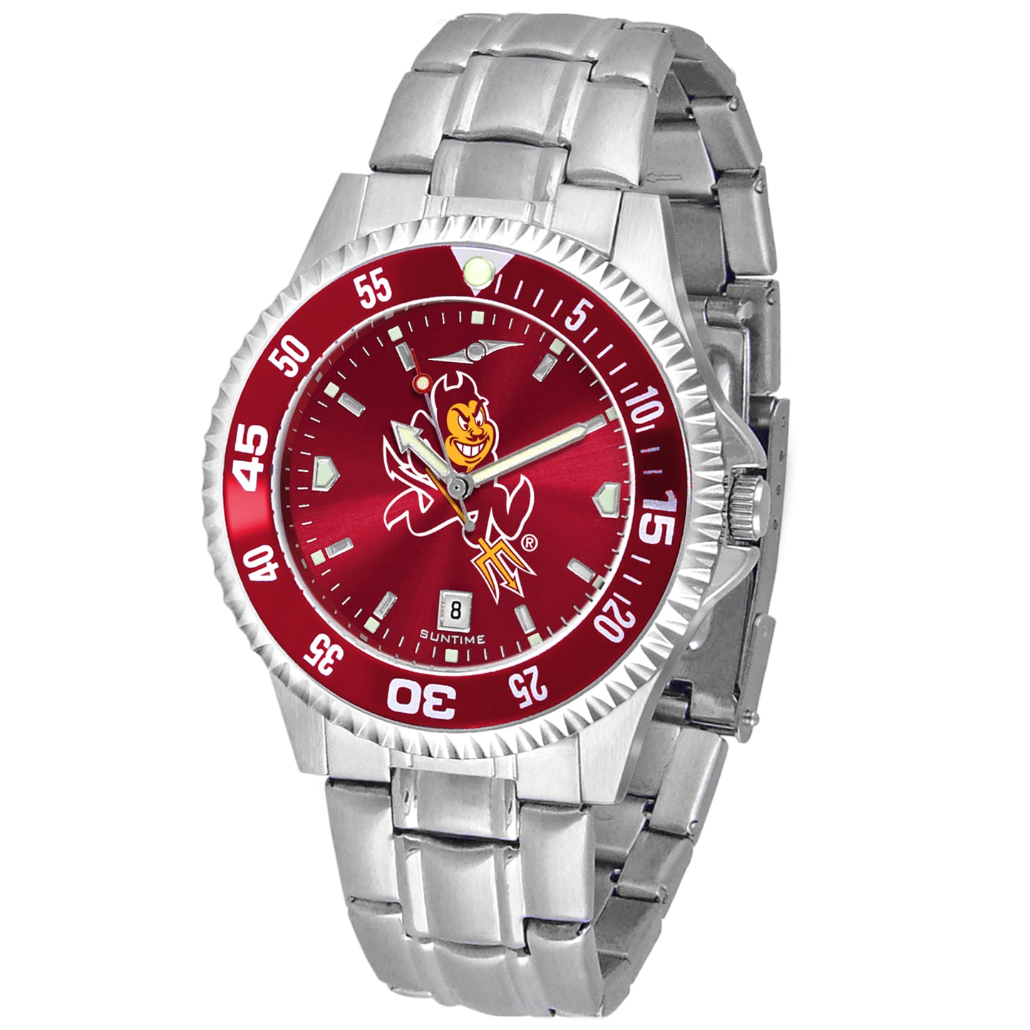 Maroon Arizona State Sun Devils Competitor Steel AnoChrome Color Bezel Watch