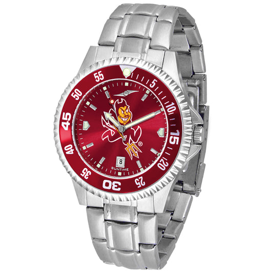 Maroon Arizona State Sun Devils Competitor Steel AnoChrome Color Bezel Watch