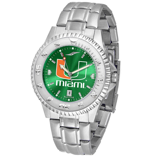 Green Miami Hurricanes Competitor Steel AnoChrome Watch