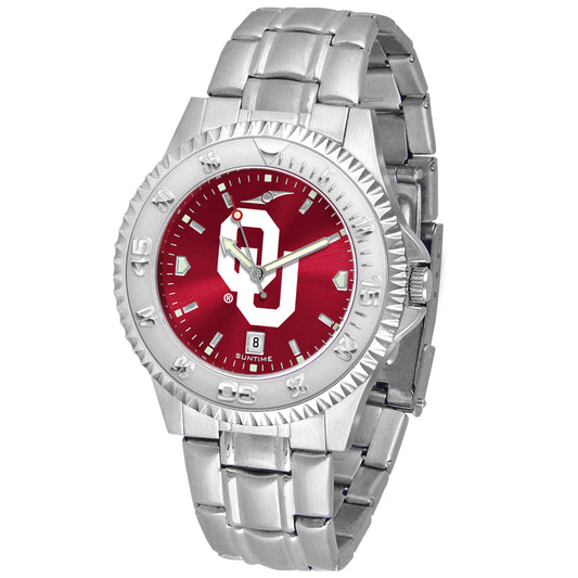 Crimson Oklahoma Sooners Competitor Steel AnoChrome Watch