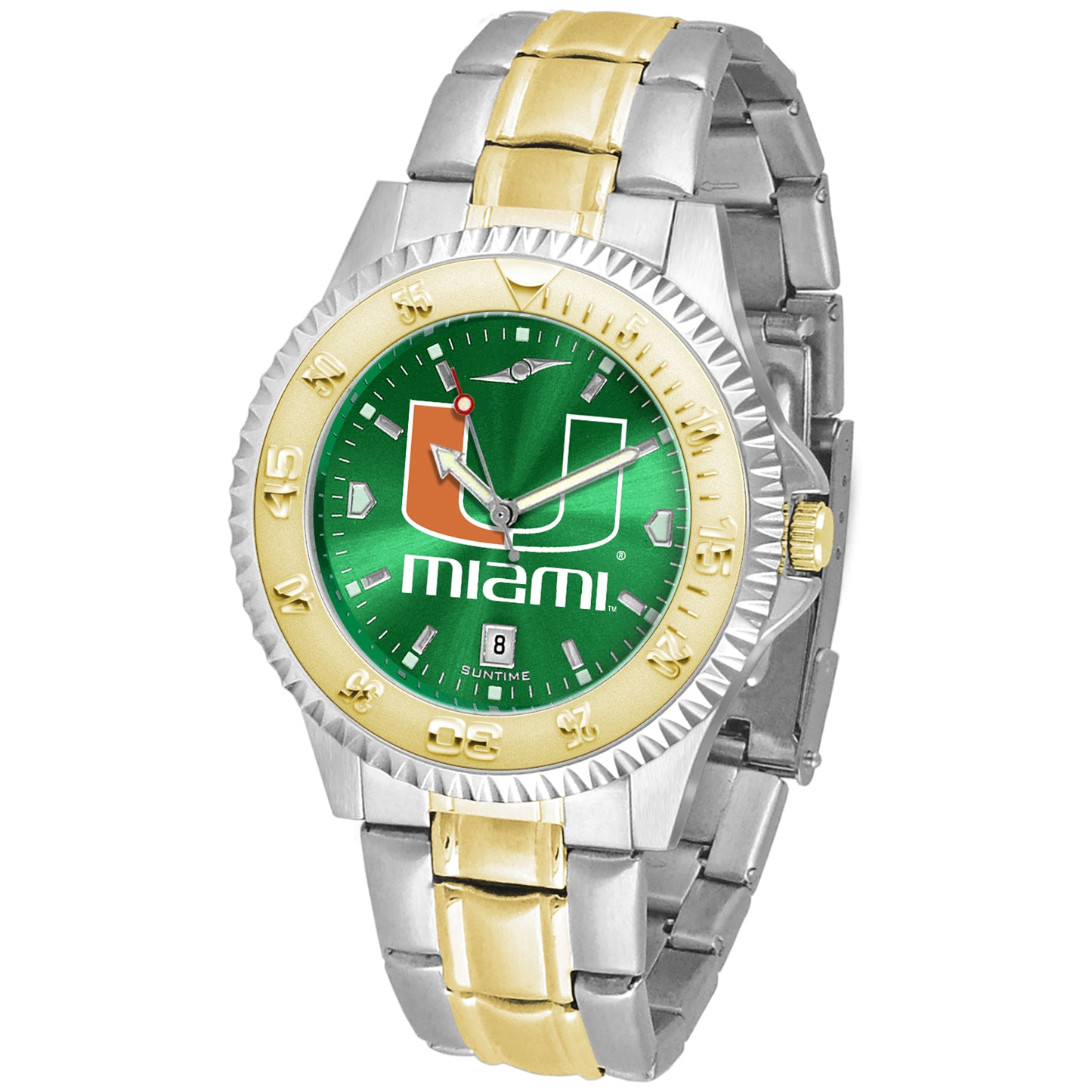 Green Miami Hurricanes Competitor Two-Tone AnoChrome Watch