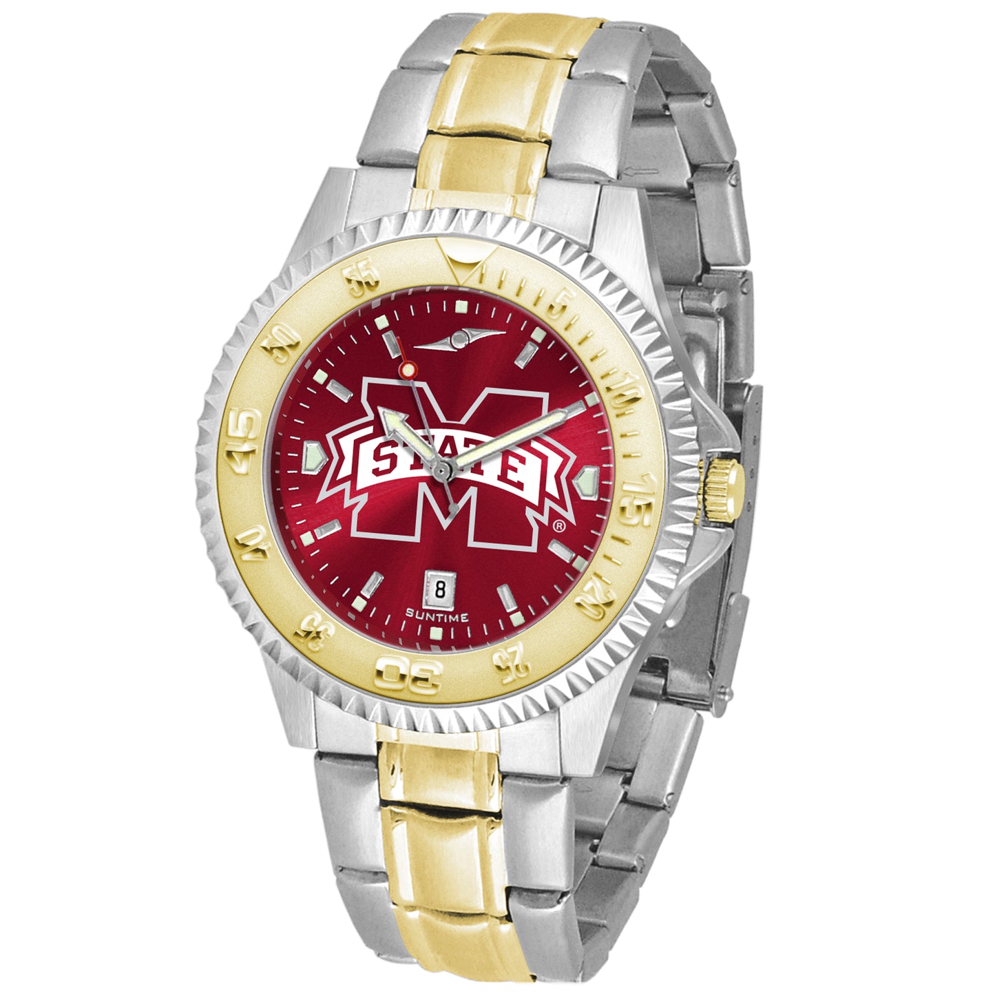 Maroon Mississippi State Bulldogs Competitor Two-Tone AnoChrome Watch