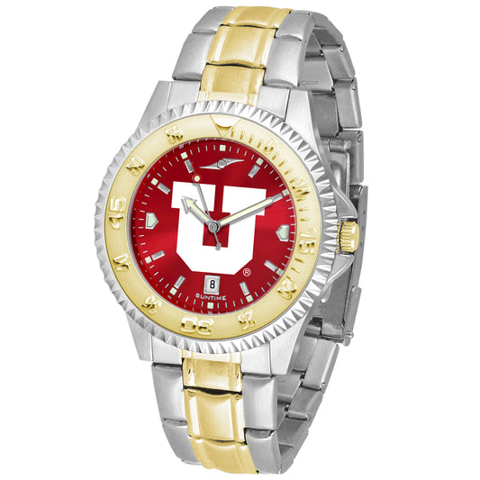 Red Utah Utes Competitor Two-Tone AnoChrome Watch