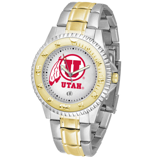 White Utah Utes Competitor Two-Tone Watch