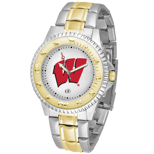 White Wisconsin Badgers Competitor Two-Tone Watch