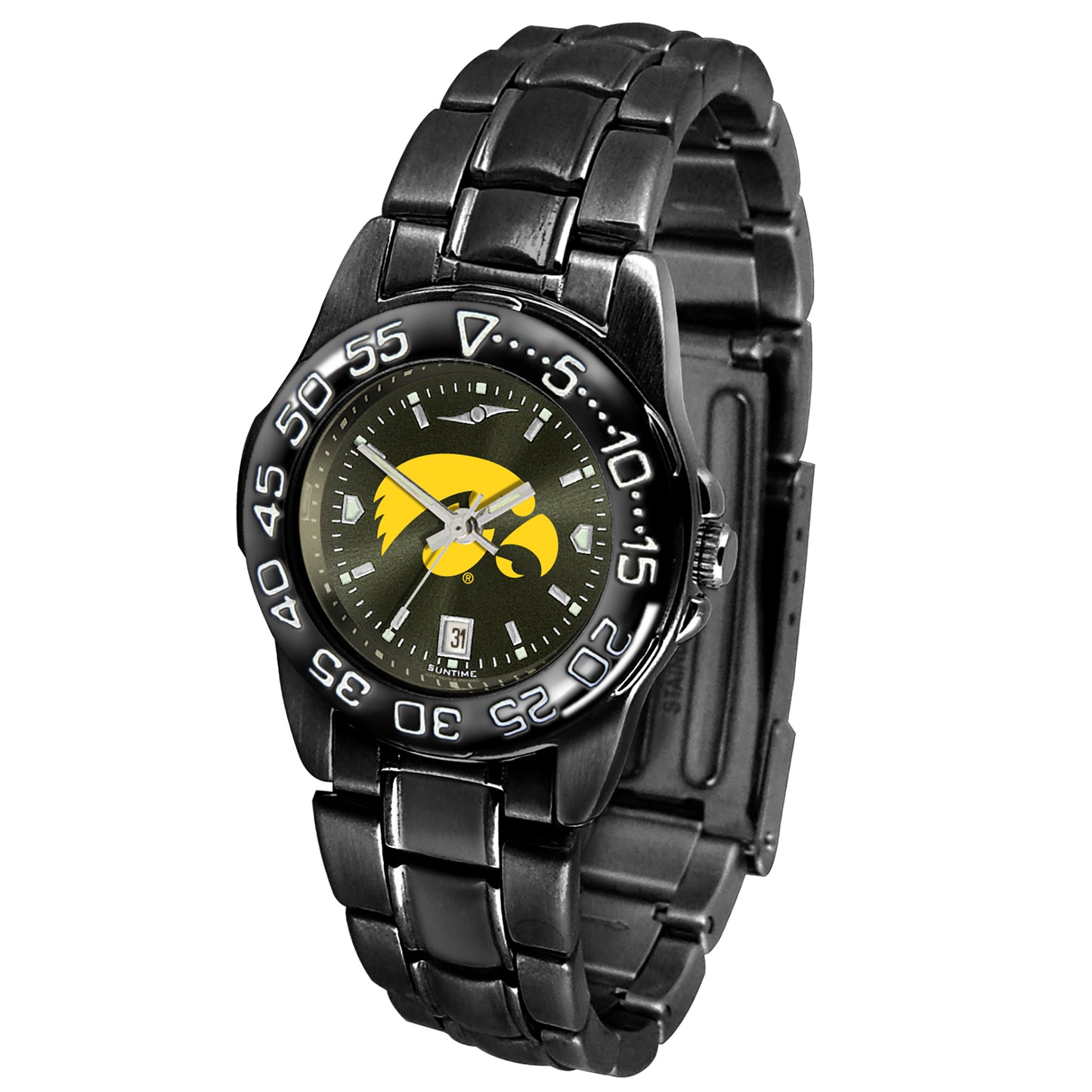 Women's Black Iowa Hawkeyes FantomSport AnoChrome Watch