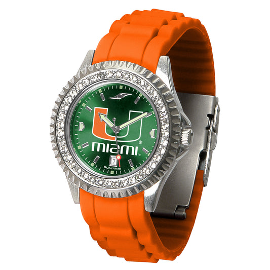 Women's Green Miami Hurricanes New Sparkle Watch