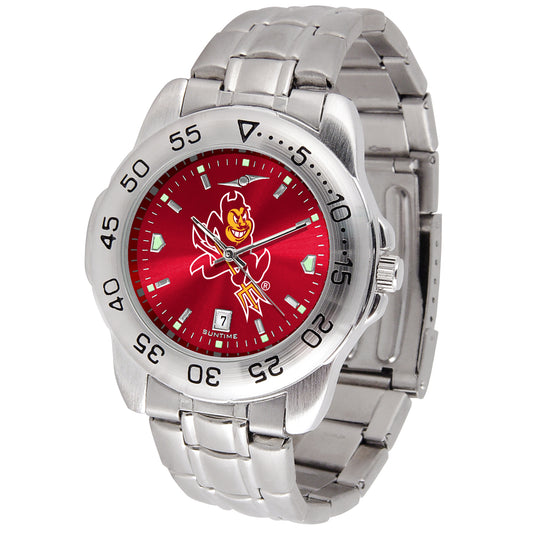 Maroon Arizona State Sun Devils Sport Steel AnoChrome Watch