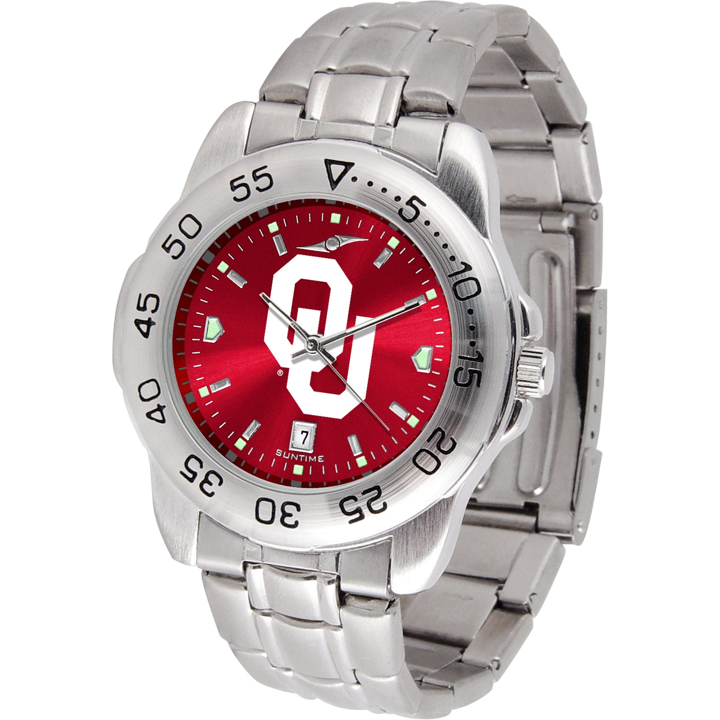 Crimson Oklahoma Sooners Sport Steel AnoChrome Watch