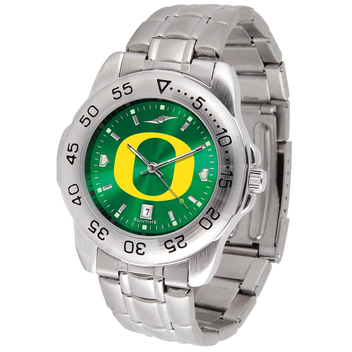 Green Oregon Ducks Sport Steel AnoChrome Watch