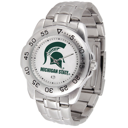 White Michigan State Spartans Sport Steel Watch