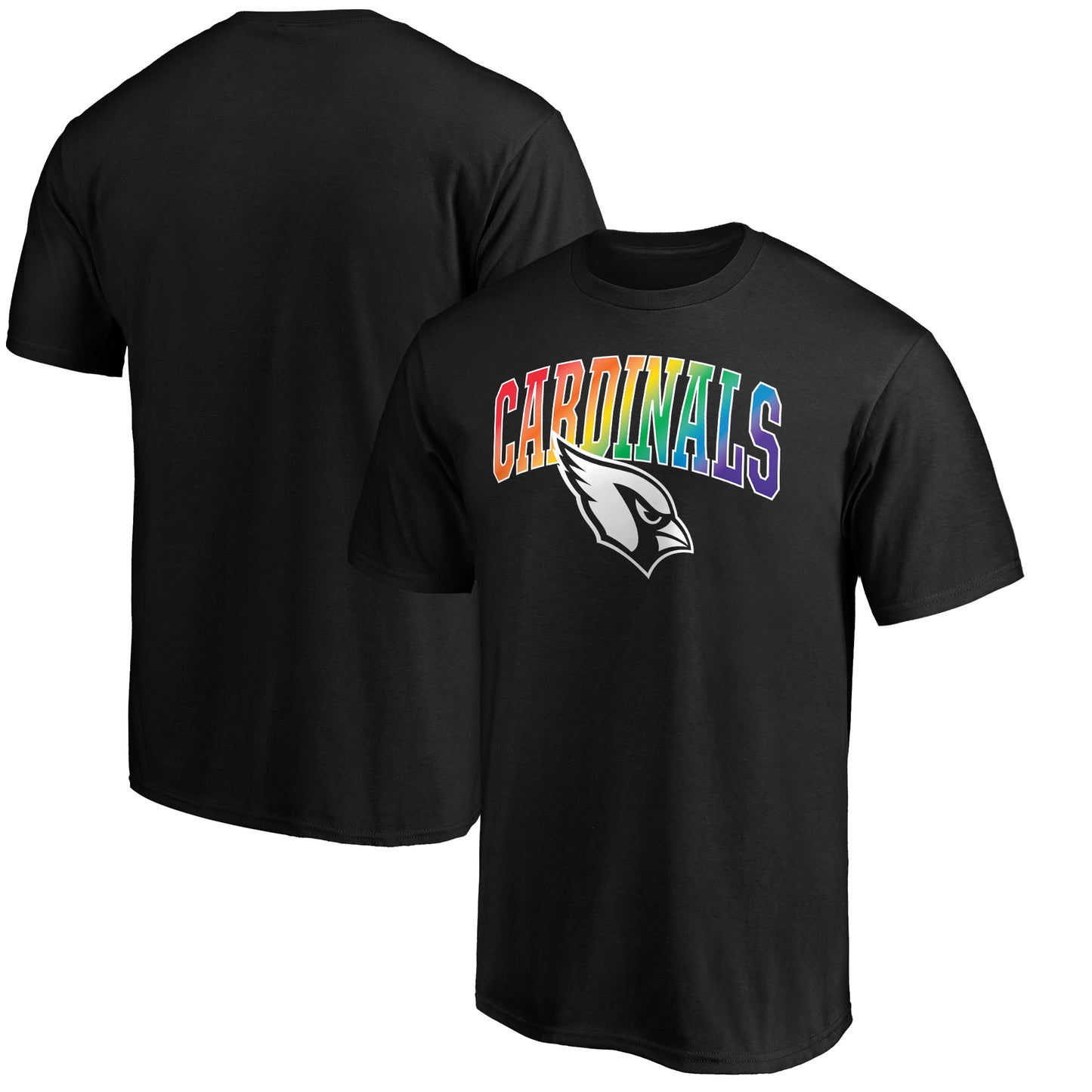 Men's NFL Pro Line Black Arizona Cardinals Pride Logo T-Shirt