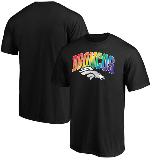 Men's NFL Pro Line Black Denver Broncos Pride Logo T-Shirt