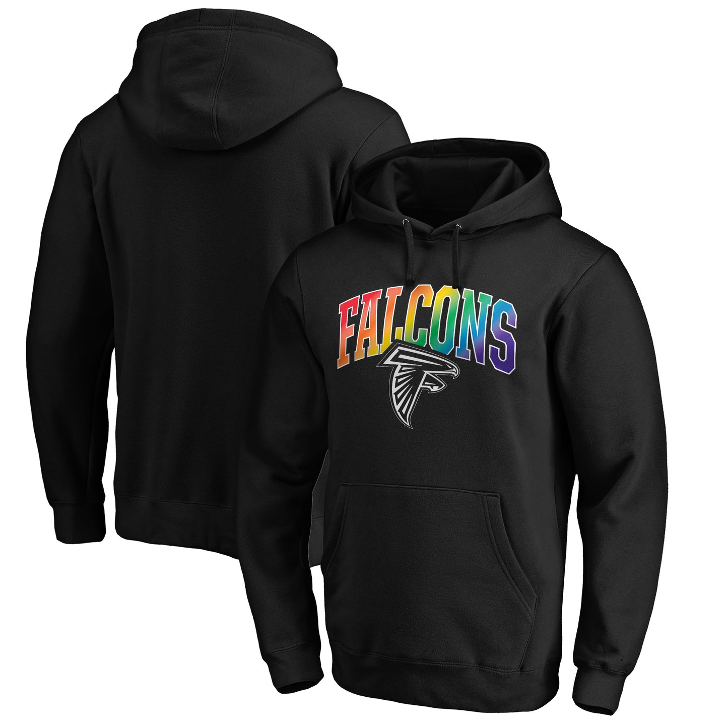 Men's NFL Pro Line Black Atlanta Falcons Pride Logo Pullover Hoodie