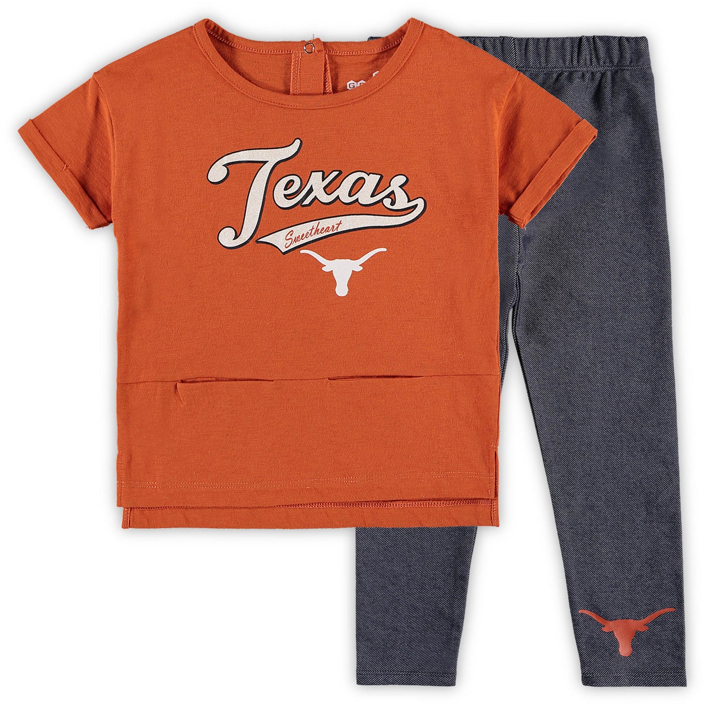 Girls Preschool Texas Orange Texas Longhorns Stadium T-Shirt & Leggings Set