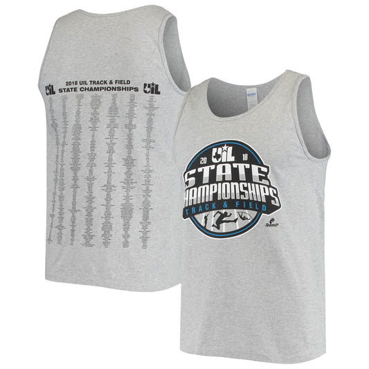 Men's Gray Texas Longhorns 2018 UIL Track & Field State Championships II Tank Top