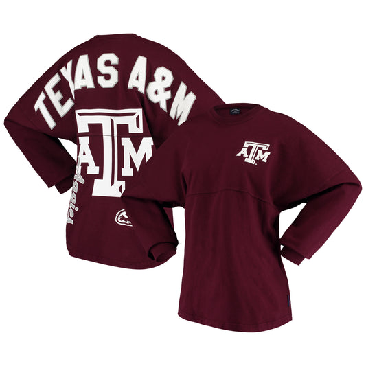 Women's Maroon Texas A&M Aggies Loud n Proud Spirit Jersey T-Shirt