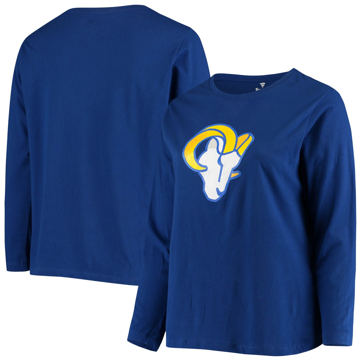 Women's Fanatics Royal Los Angeles Rams Plus Size Primary Logo Long Sleeve T-Shirt