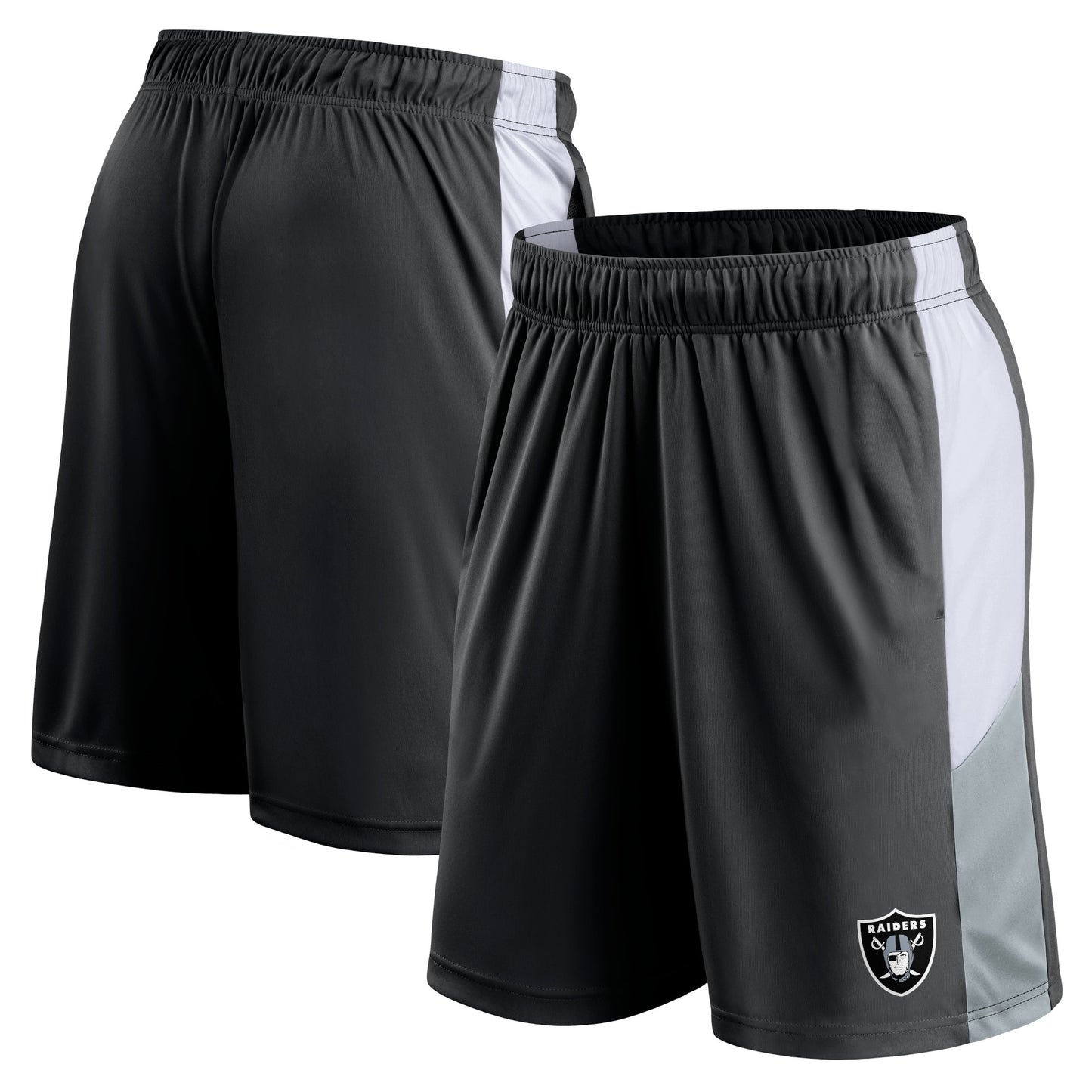 Men's Fanatics Black Las Vegas Raiders Prep Colorblock Shorts