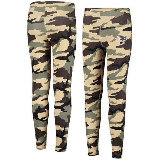 Girls Youth Camo New England Patriots Left Right Left Leggings