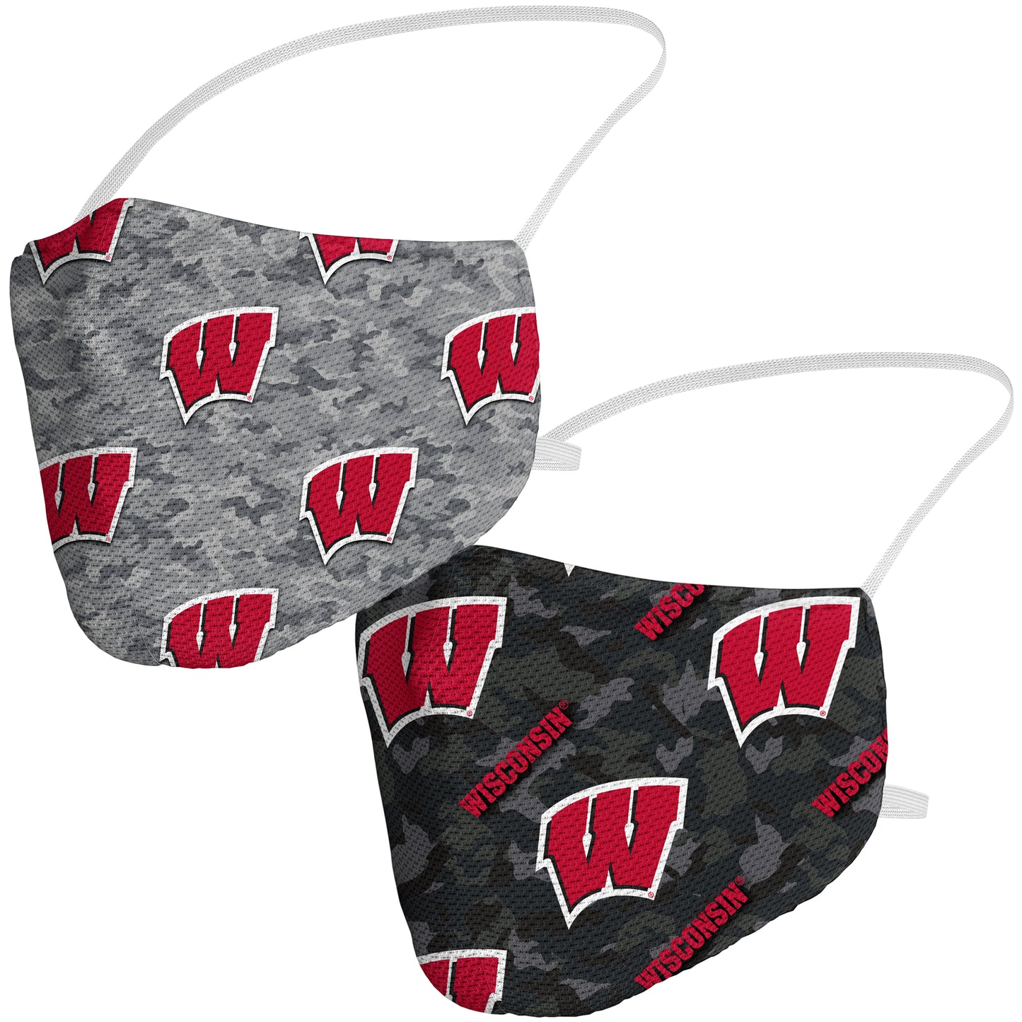 Adult Fanatics Wisconsin Badgers Camo Duo Face Covering 2-Pack