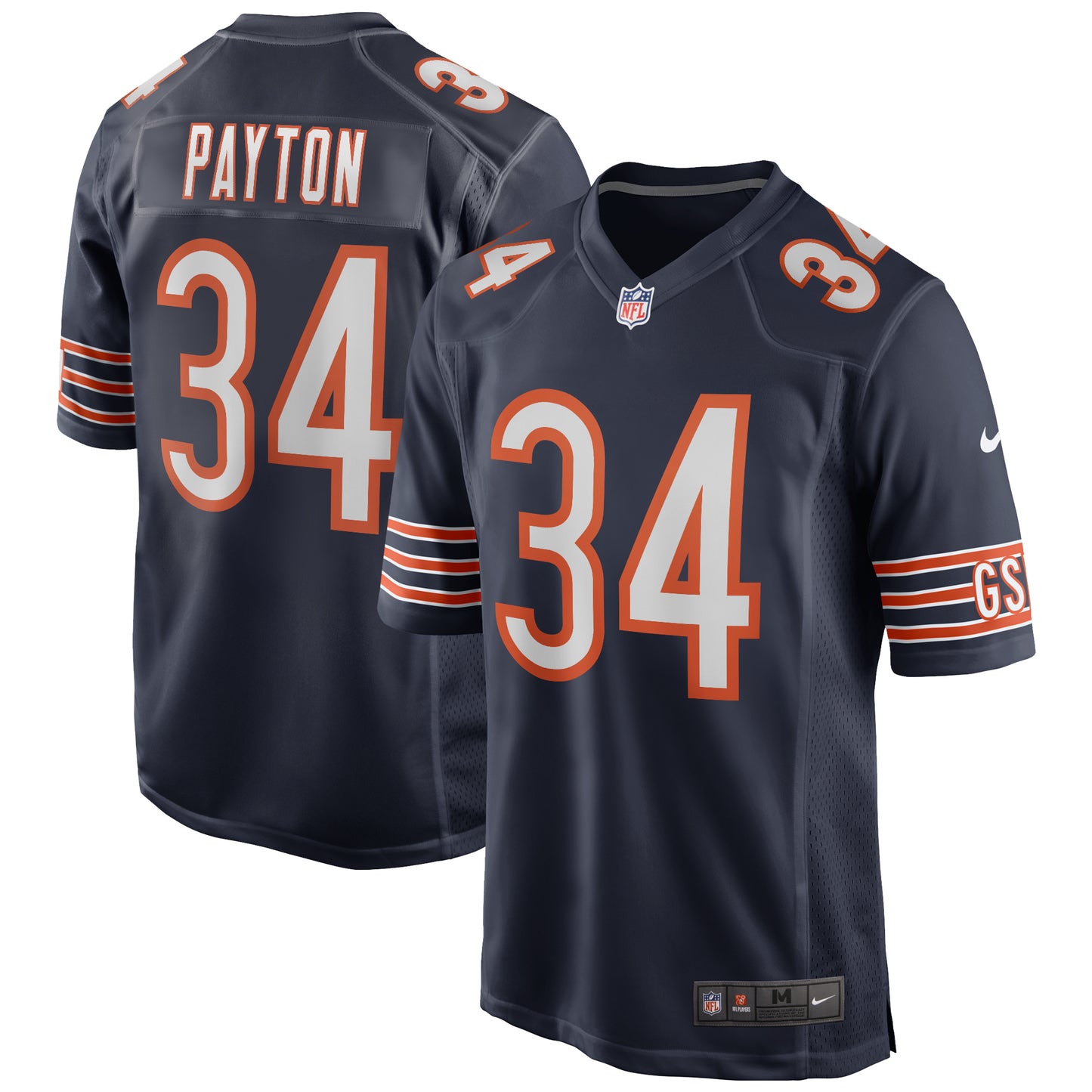 Men's Nike Walter Payton Navy Chicago Bears Game Retired Player Jersey