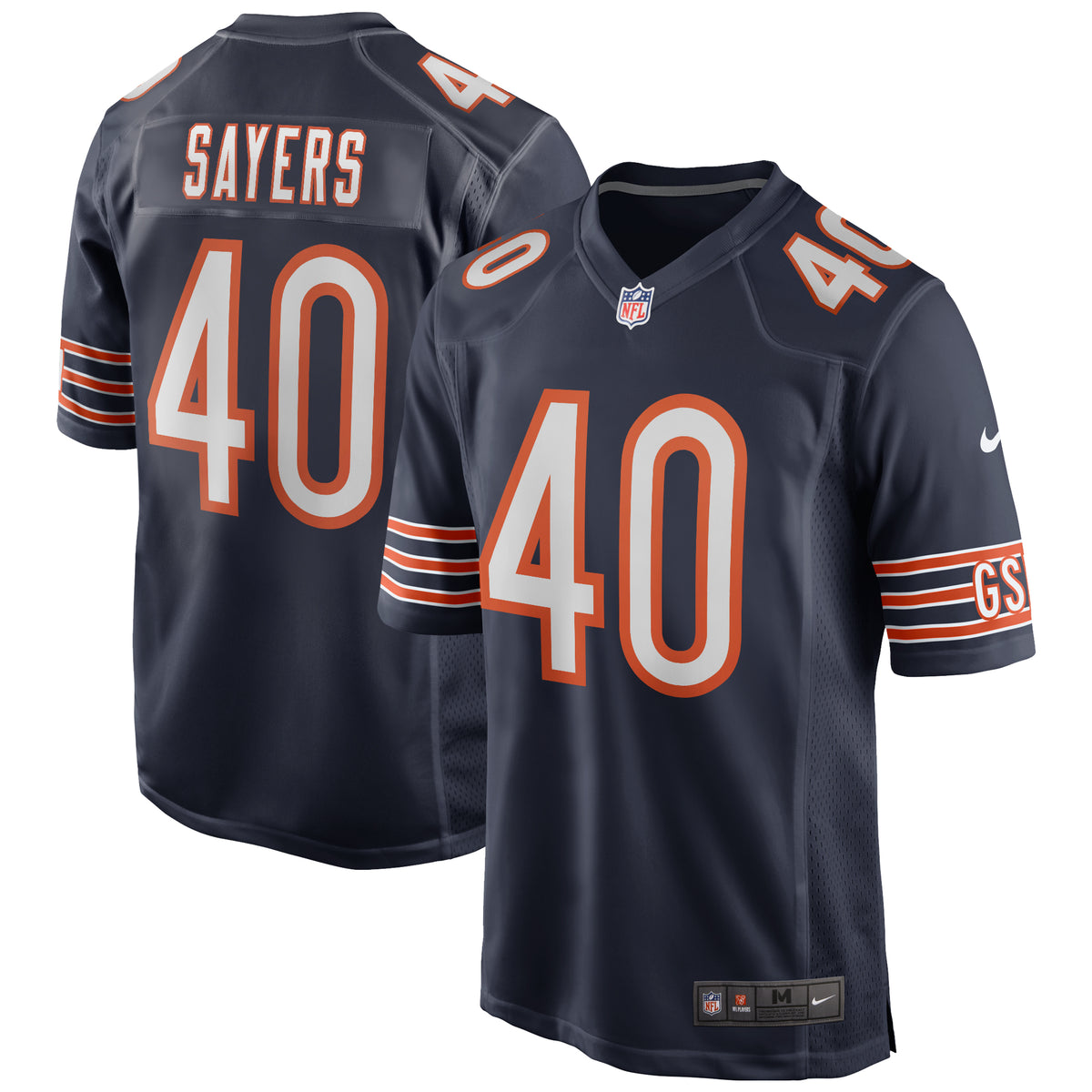 Men's Nike Gale Sayers Navy Chicago Bears Game Retired Player Jersey