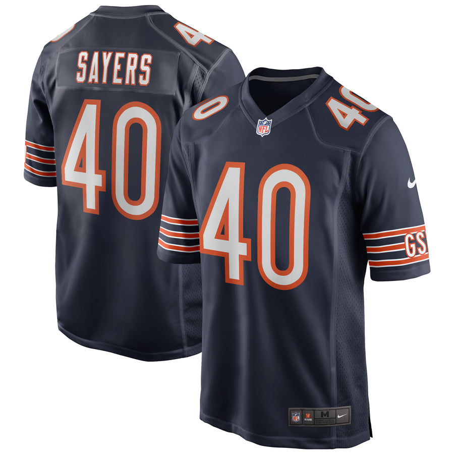Men's Nike Gale Sayers Navy Chicago Bears Game Retired Player Jersey
