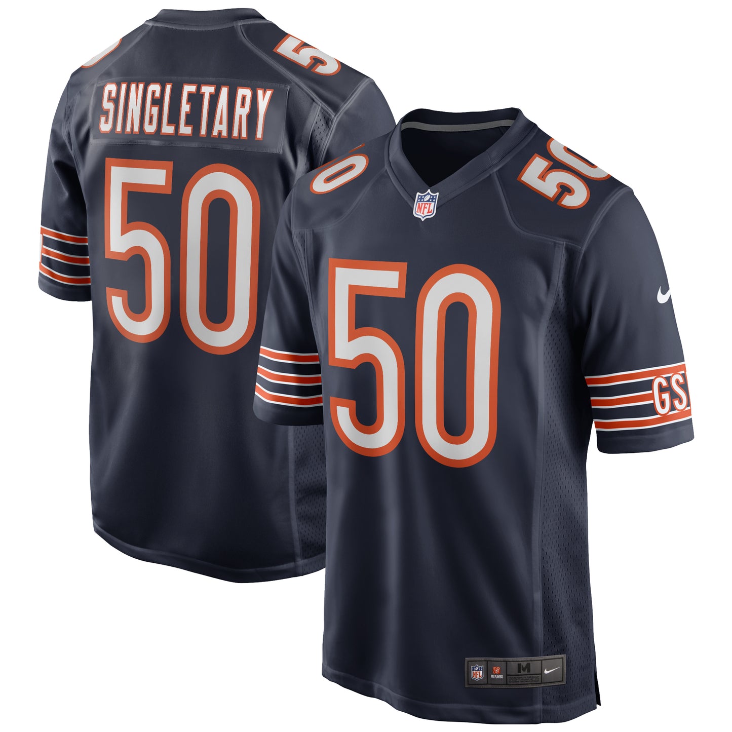 Men's Nike Mike Singletary Navy Chicago Bears Game Retired Player Jersey