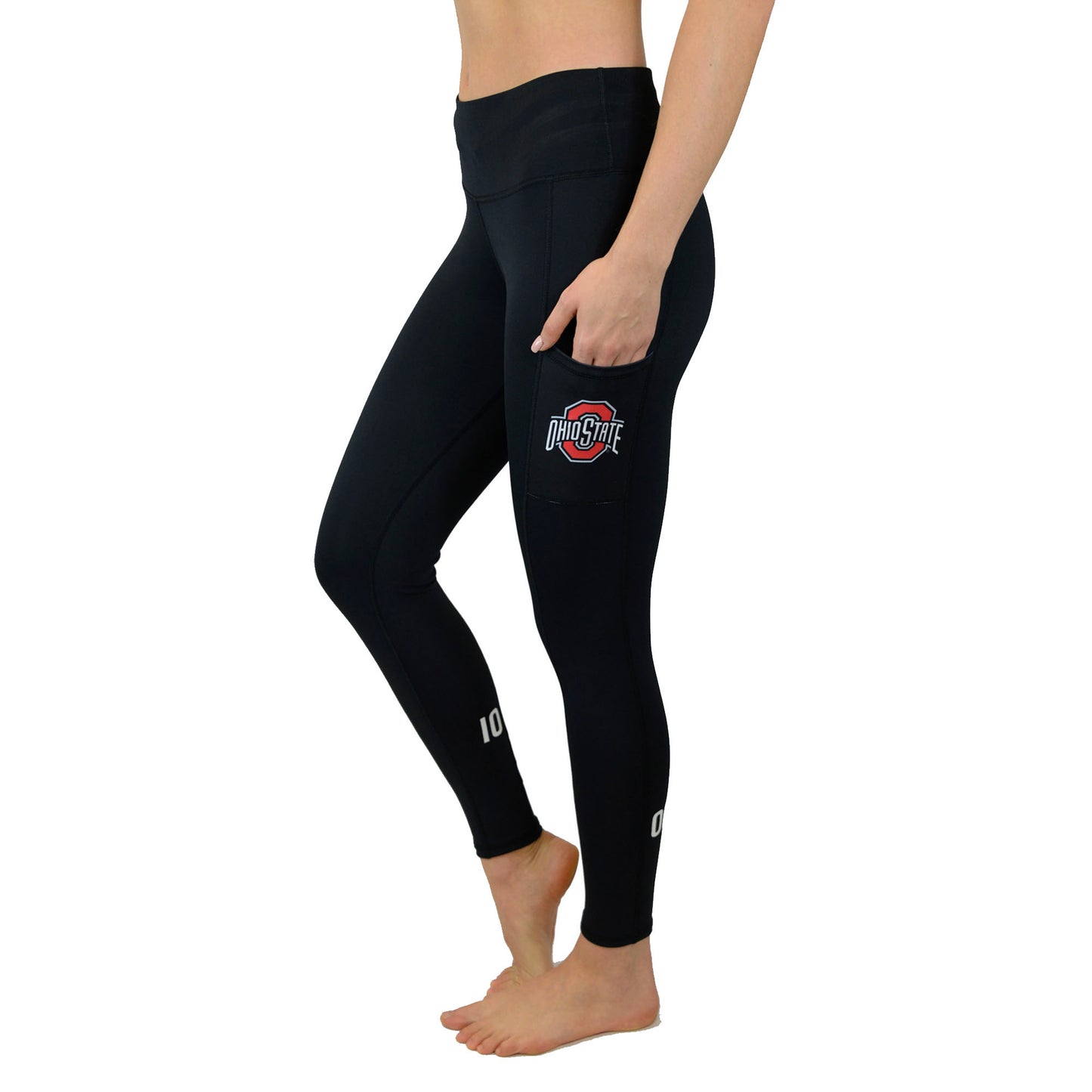 Women's Black Ohio State Buckeyes Victory Cell Phone Pocket Leggings