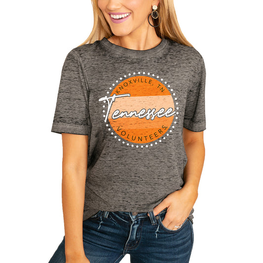 Women's Charcoal Tennessee Volunteers Faded & Free Boyfriend T-Shirt