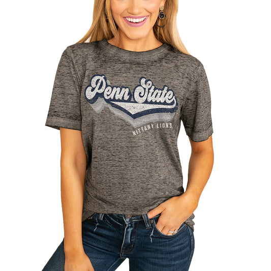 Women's Charcoal Penn State Nittany Lions Vivacious Varsity Boyfriend T-Shirt