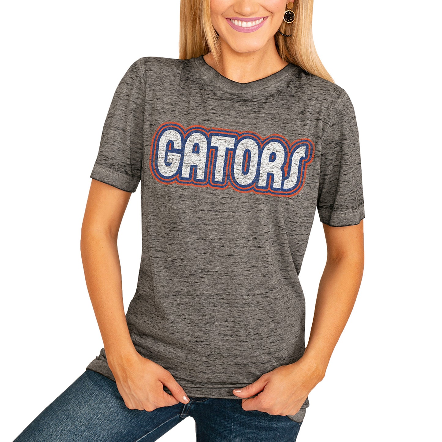 Women's Charcoal Florida Gators It's A Win Boyfriend T-Shirt