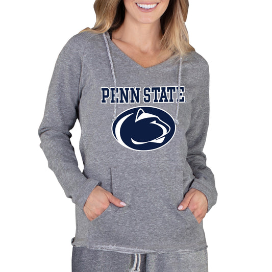 Women's Concepts Sport Gray Penn State Nittany Lions Mainstream Lightweight Terry Pullover Hoodie