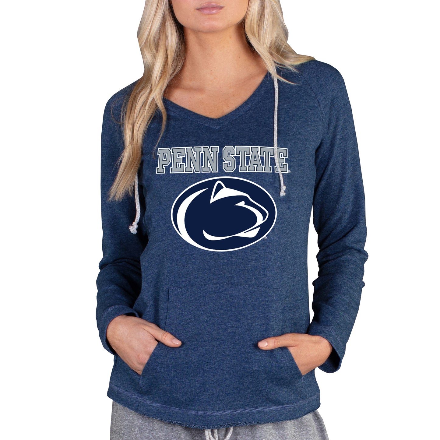 Women's Concepts Sport Navy Penn State Nittany Lions Mainstream Lightweight Terry Pullover Hoodie