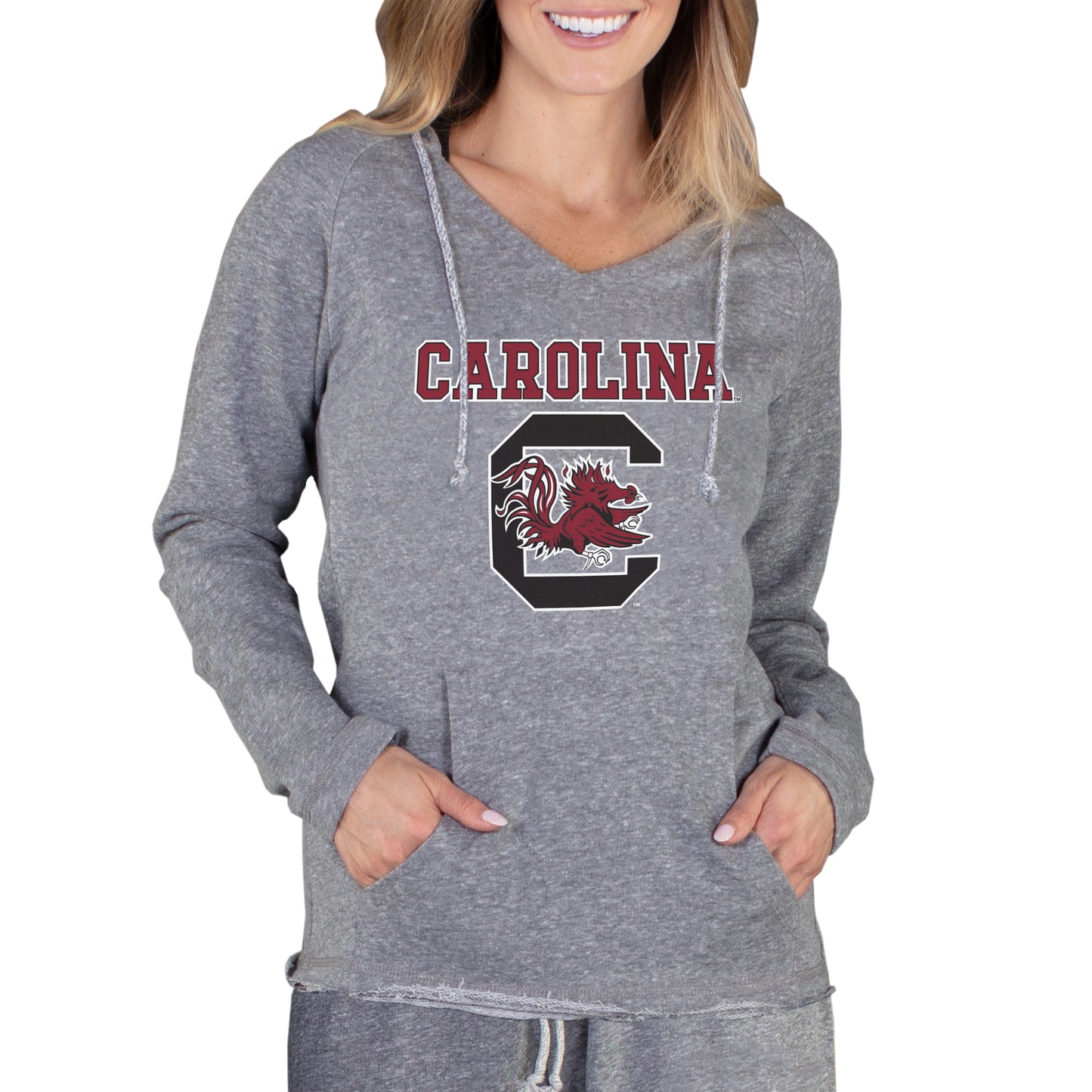 Women's Concepts Sport Gray South Carolina Gamecocks Mainstream Lightweight Terry Pullover Hoodie