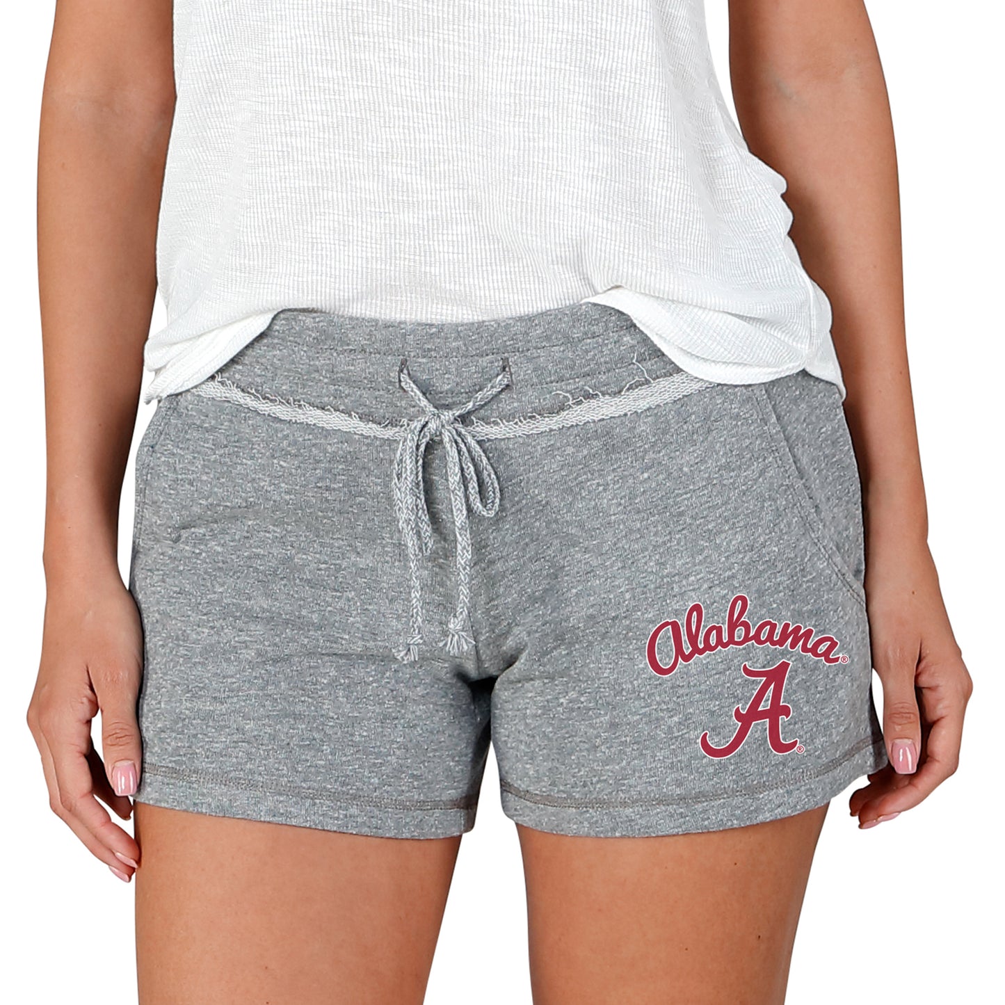 Women's Concepts Sport Gray Alabama Crimson Tide Mainstream Terry Shorts