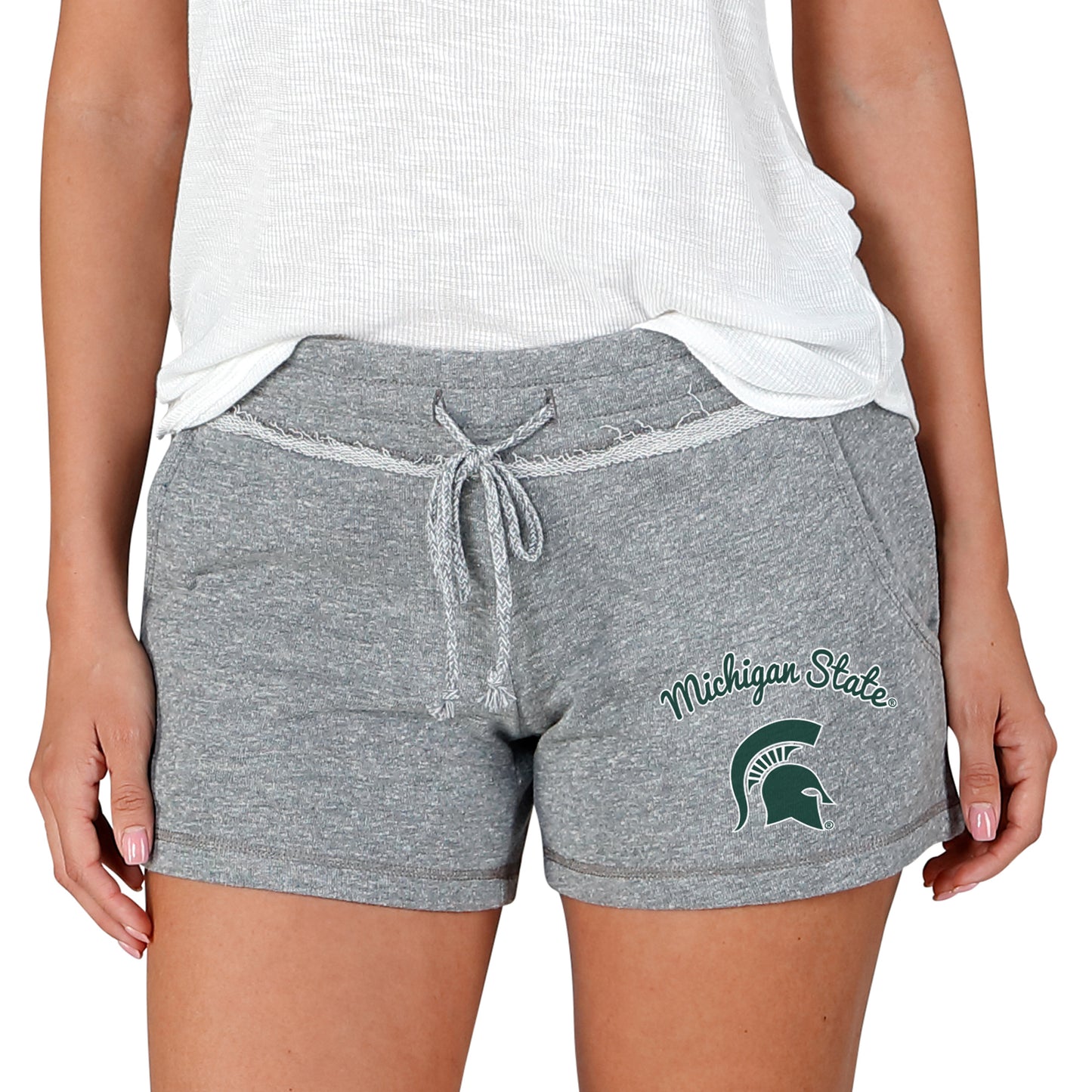 Women's Concepts Sport Gray Michigan State Spartans Mainstream Terry Shorts
