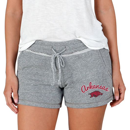 Women's Concepts Sport Gray Arkansas Razorbacks Mainstream Terry Shorts