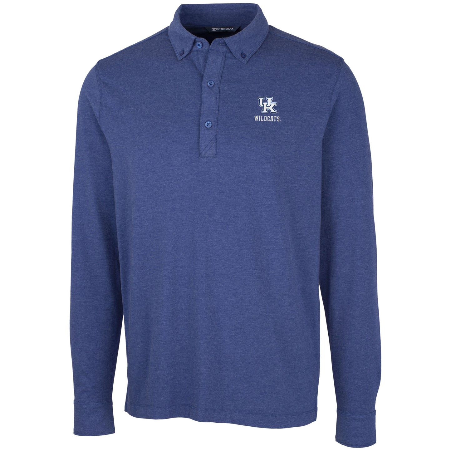 Men's Cutter & Buck Royal Kentucky Wildcats Advantage Long Sleeve Polo