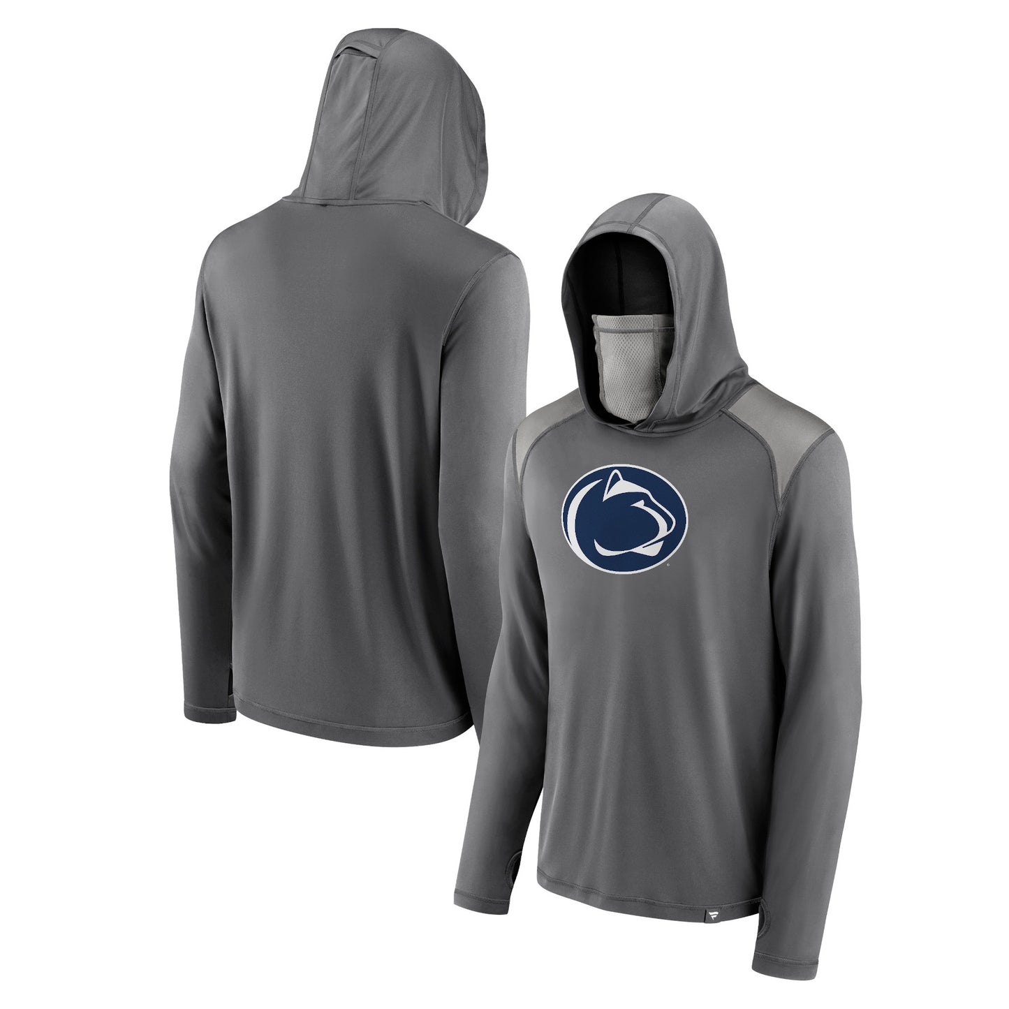 Men's Fanatics Gray Penn State Nittany Lions Rally On Transitional Pullover Hoodie with Face Covering