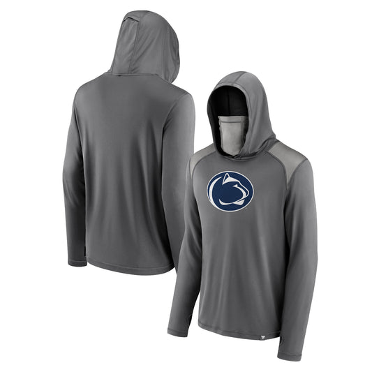 Men's Fanatics Gray Penn State Nittany Lions Rally On Transitional Pullover Hoodie with Face Covering