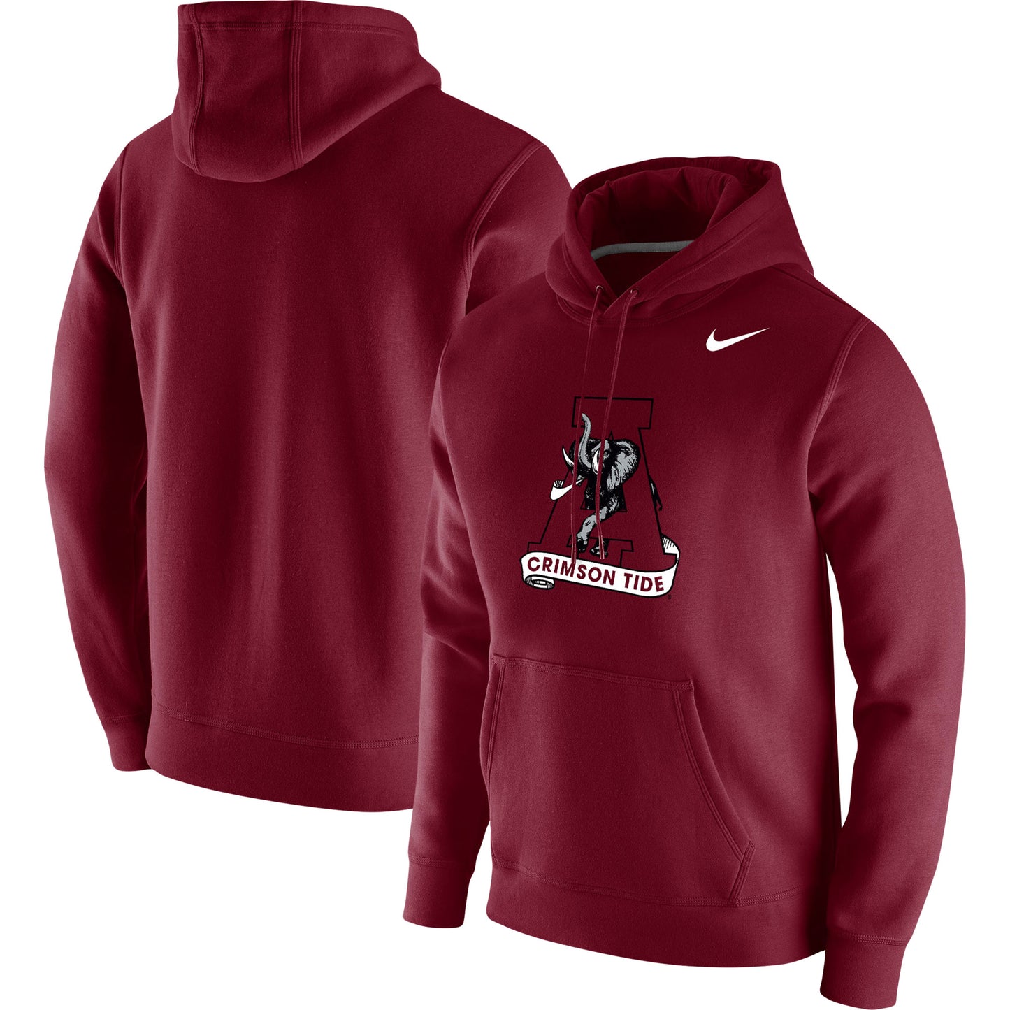 Men's Nike Crimson Alabama Crimson Tide Vintage School Logo Pullover Hoodie