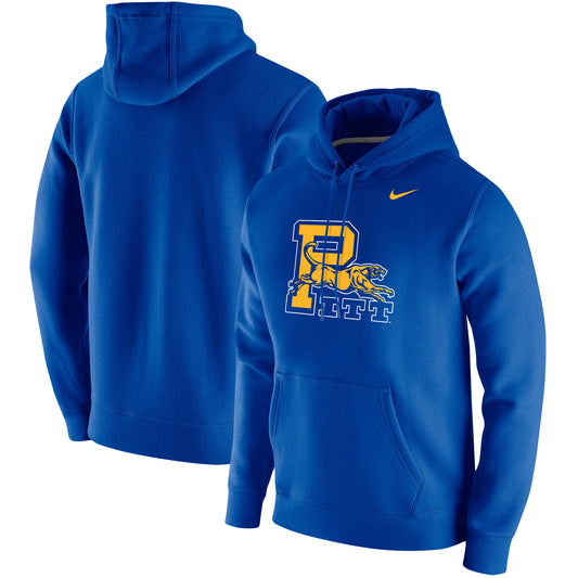 Men's Nike Royal Pitt Panthers Vintage School Logo Pullover Hoodie