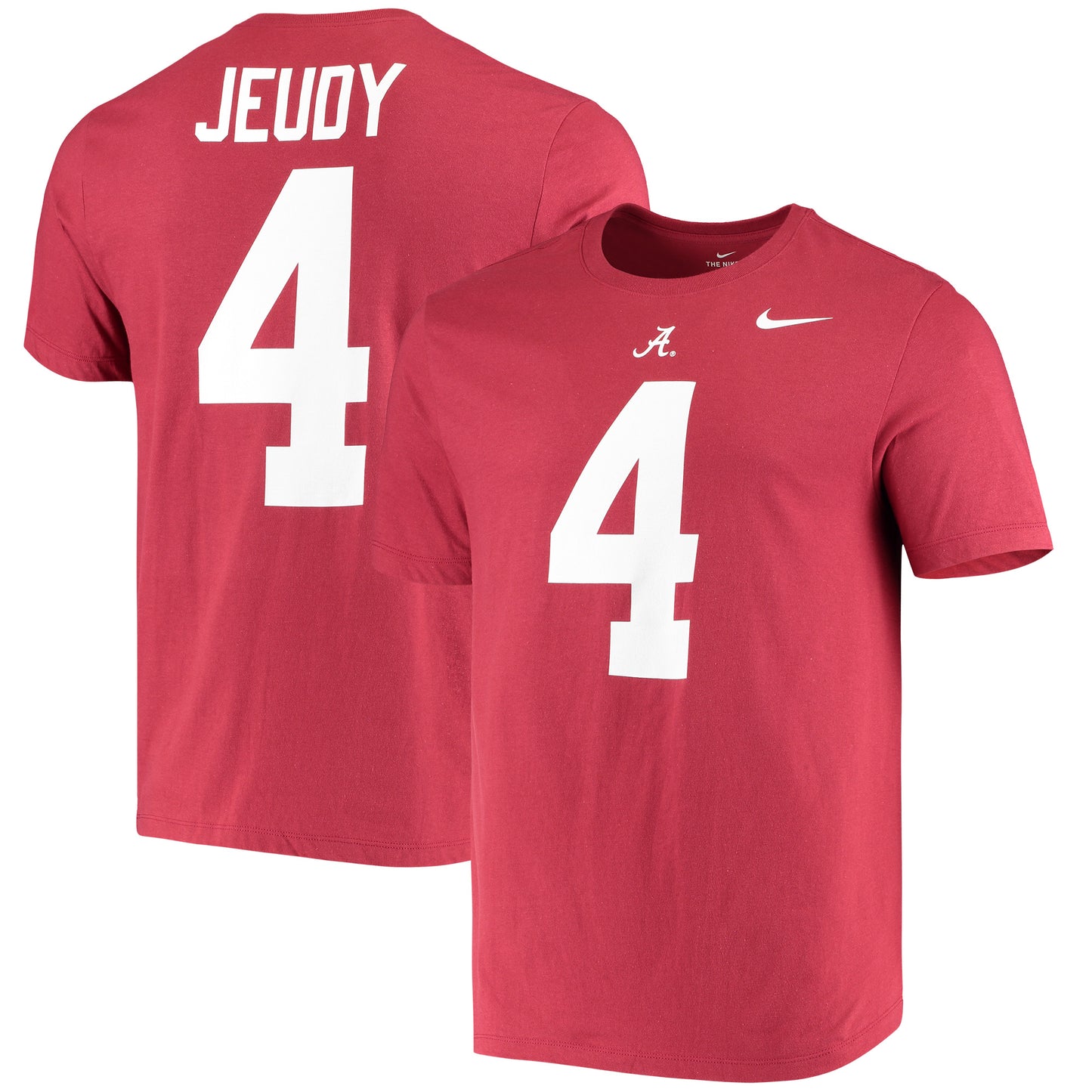 Men's Nike Jerry Jeudy Crimson Alabama Crimson Tide Name & Number Alumni T-Shirt