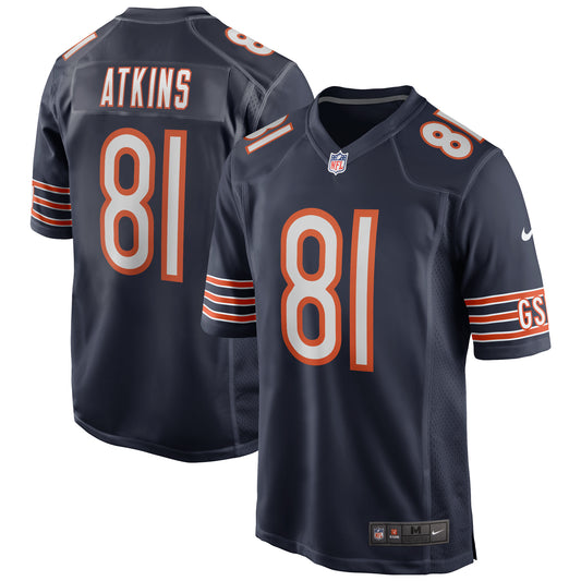 Men's Nike Doug Atkins Navy Chicago Bears Game Retired Player Jersey