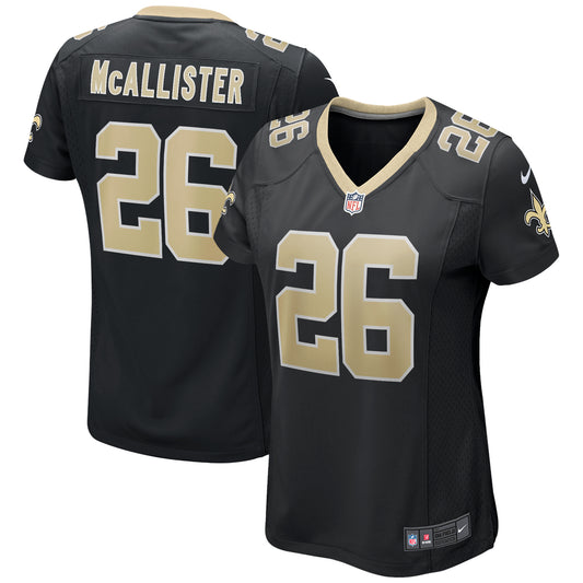 Women's Nike Deuce McAllister Black New Orleans Saints Game Retired Player Jersey