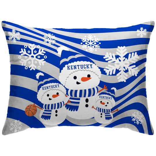 Kentucky Wildcats 20'' x 26'' Holiday Snowman Bed Pillow