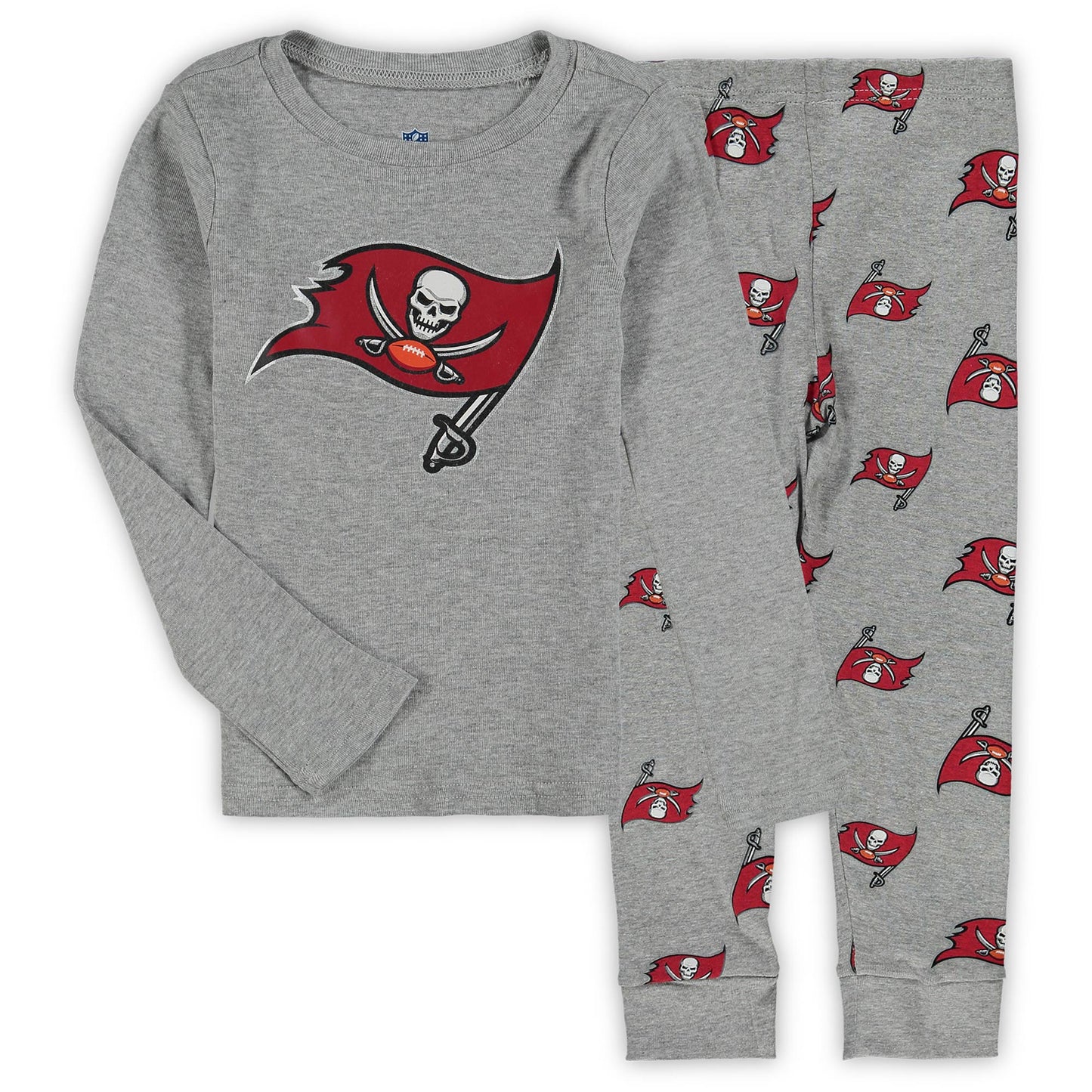 Preschool Gray Tampa Bay Buccaneers Long Sleeve T-Shirt & Pants Sleep Set