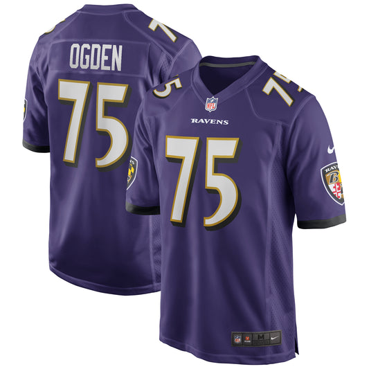 Men's Nike Jonathan Ogden Purple Baltimore Ravens Game Retired Player Jersey